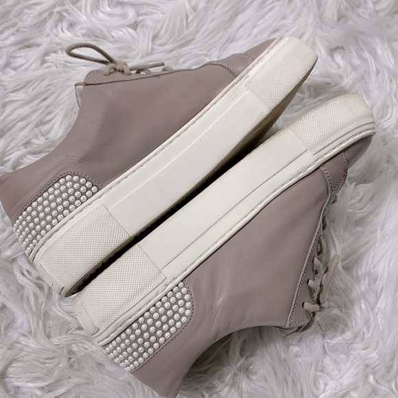 AGL Attilio Giust Leombruni pearl embellished sneakers supple leather size 36.5 - Picture 5 of 12